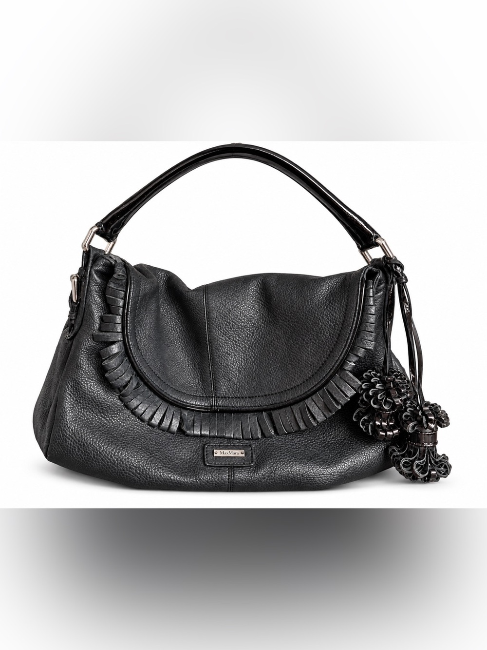 Max Mara Black Women's Leather Hobo Bag